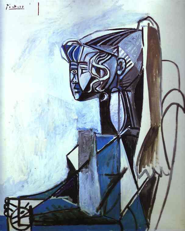 Wikioo.org - Bách khoa toàn thư về mỹ thuật - Vẽ tranh, Tác phẩm nghệ thuật Pablo Picasso - Portrait of Sylvette