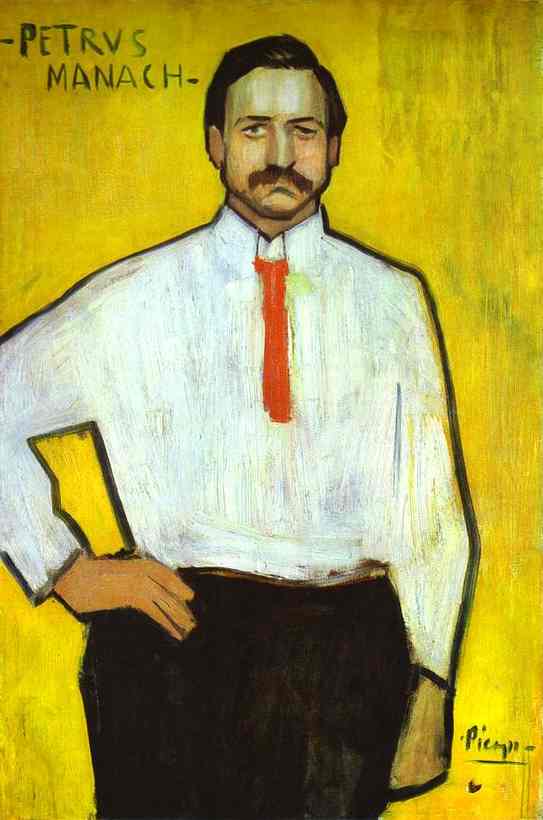 WikiOO.org - Enciklopedija dailės - Tapyba, meno kuriniai Pablo Picasso - Portrait of the Art Dealer Pedro Manach