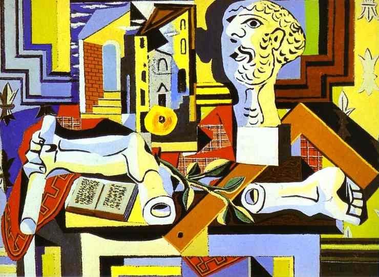 Wikioo.org - The Encyclopedia of Fine Arts - Painting, Artwork by Pablo Picasso - Studio with Plaster Head