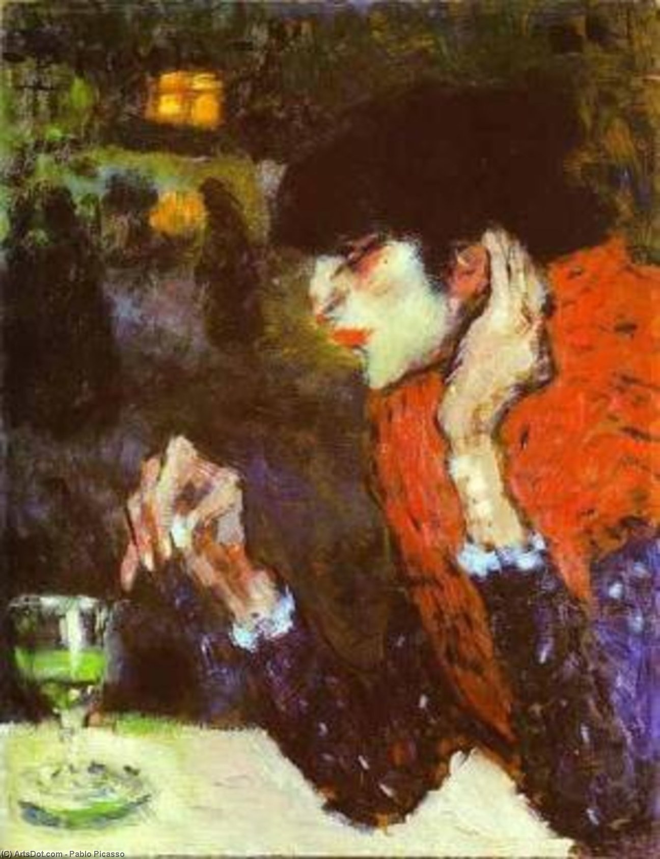 WikiOO.org - Encyclopedia of Fine Arts - Maleri, Artwork Pablo Picasso - The Absinth Drinker