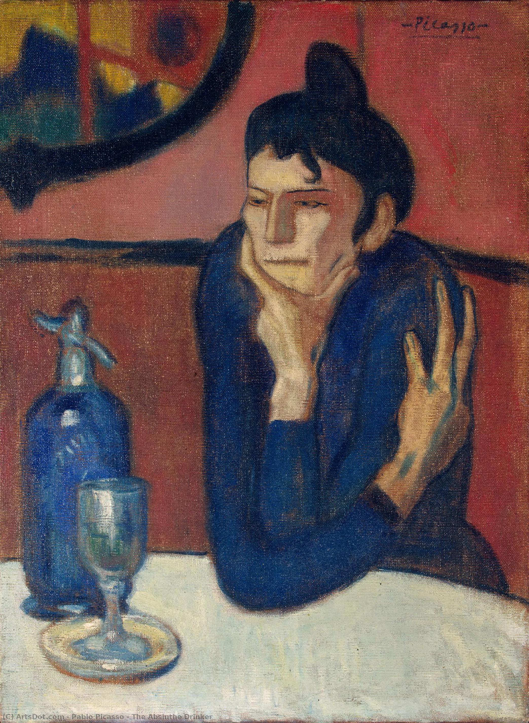 WikiOO.org - Encyclopedia of Fine Arts - Schilderen, Artwork Pablo Picasso - The Absinthe Drinker