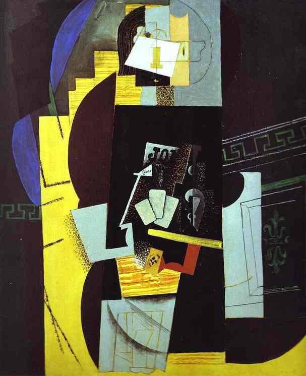 WikiOO.org - Encyclopedia of Fine Arts - Malba, Artwork Pablo Picasso - The Card-Player