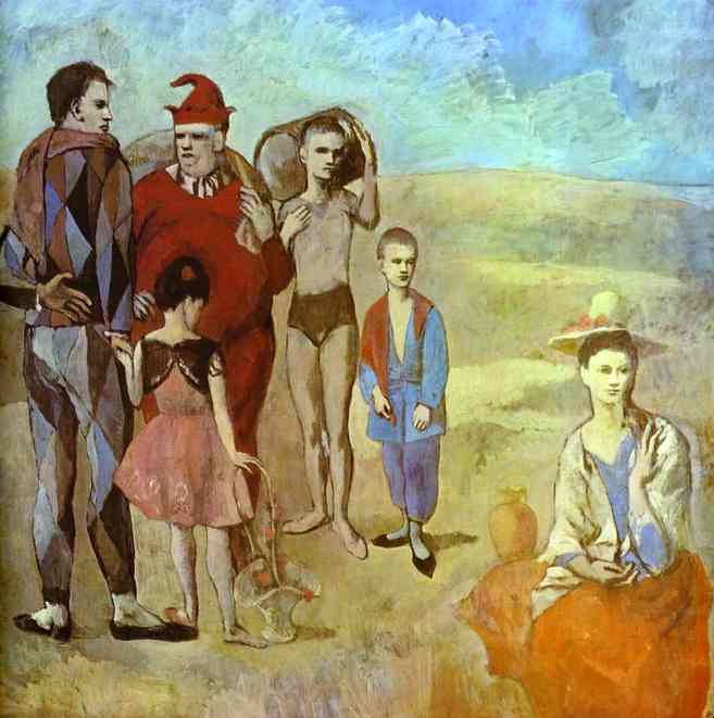 Wikioo.org - Bách khoa toàn thư về mỹ thuật - Vẽ tranh, Tác phẩm nghệ thuật Pablo Picasso - The Family of Saltimbanques