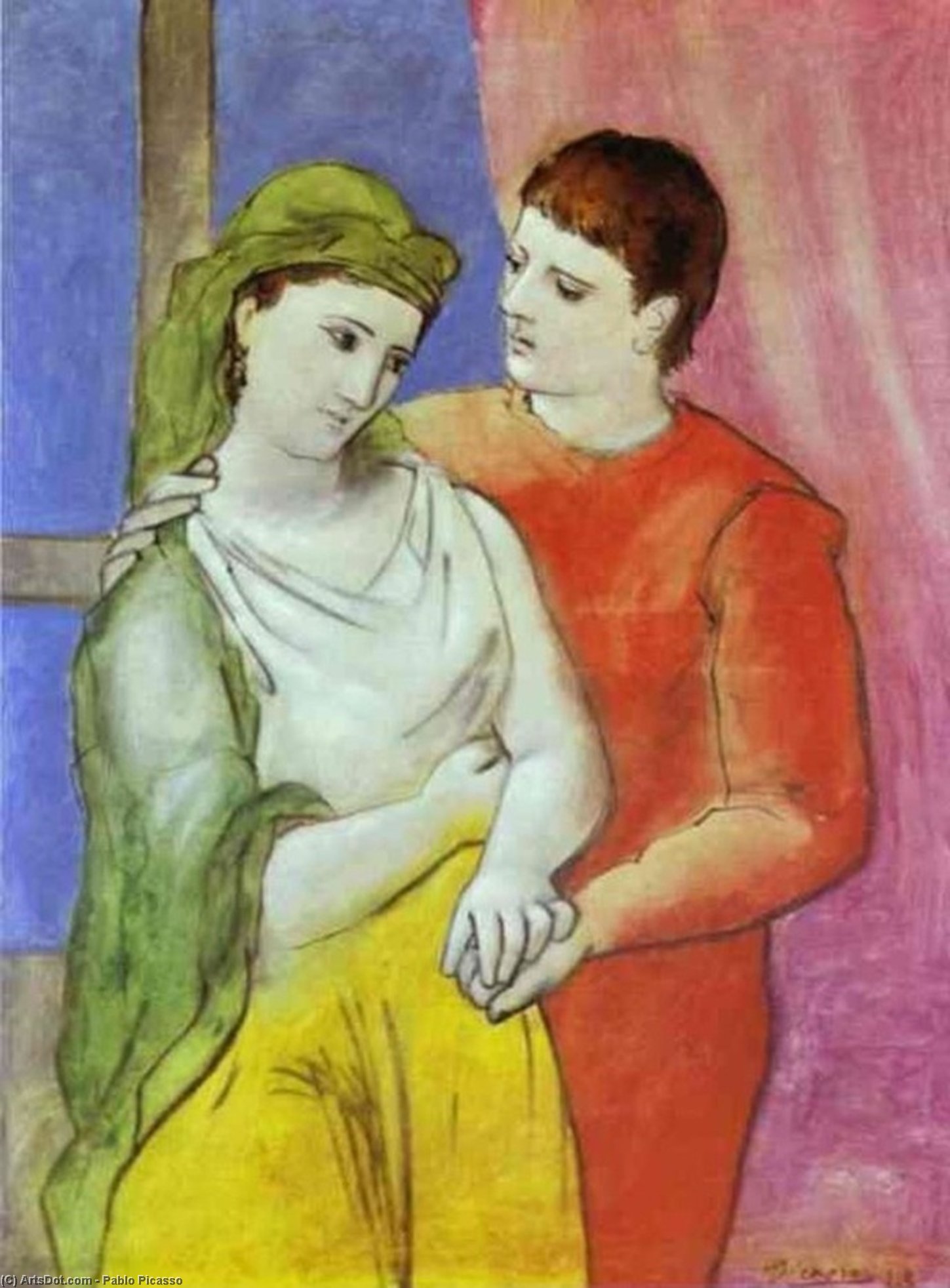 WikiOO.org - Εγκυκλοπαίδεια Καλών Τεχνών - Ζωγραφική, έργα τέχνης Pablo Picasso - The Lovers