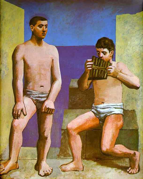 Wikioo.org – La Enciclopedia de las Bellas Artes - Pintura, Obras de arte de Pablo Picasso - La flauta de Pan