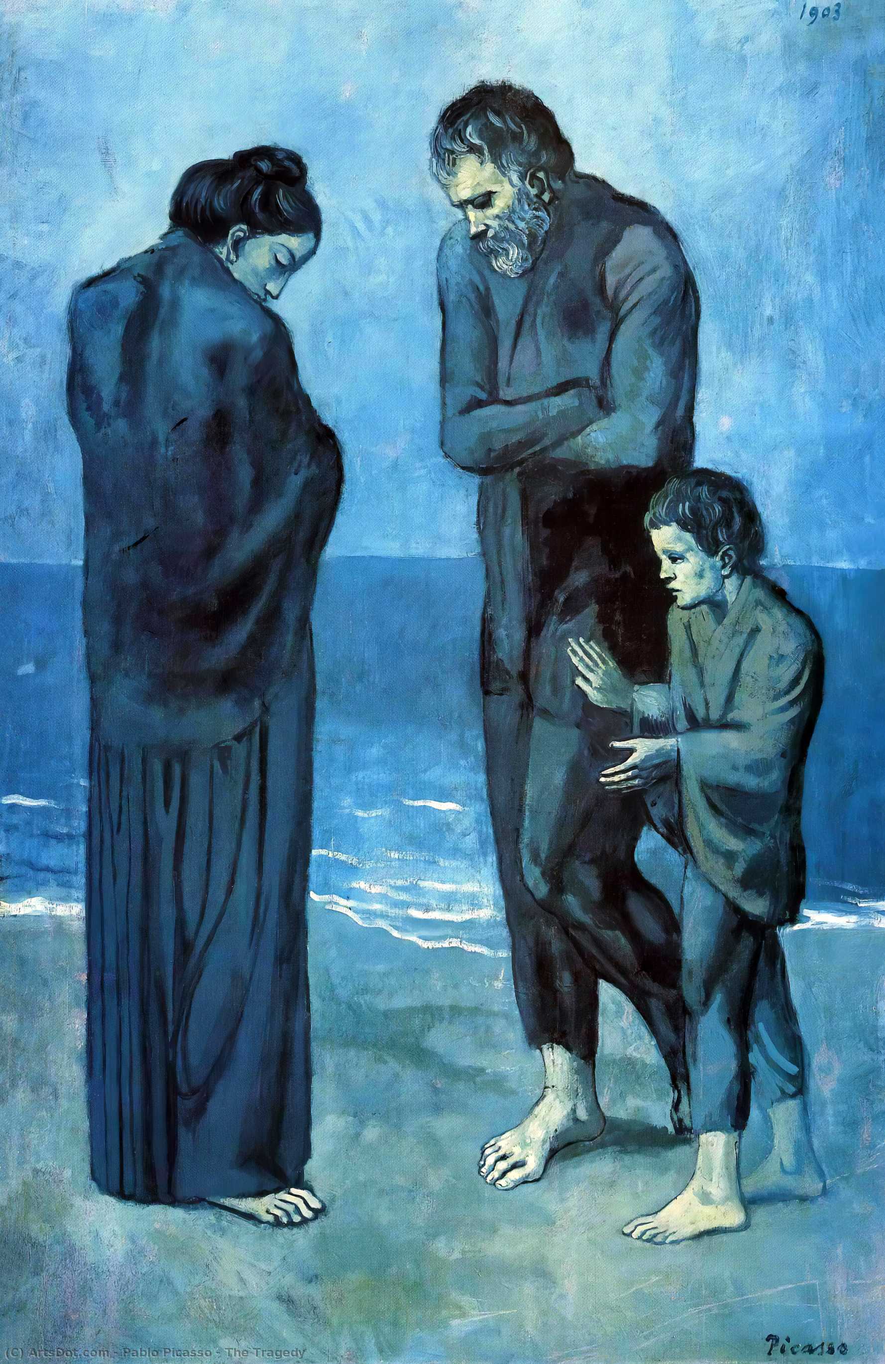 WikiOO.org - Encyclopedia of Fine Arts - Maľba, Artwork Pablo Picasso - The Tragedy