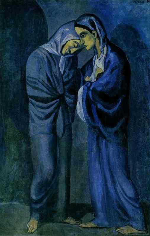 Wikioo.org - The Encyclopedia of Fine Arts - Painting, Artwork by Pablo Picasso - The Visit (Two Sisters)