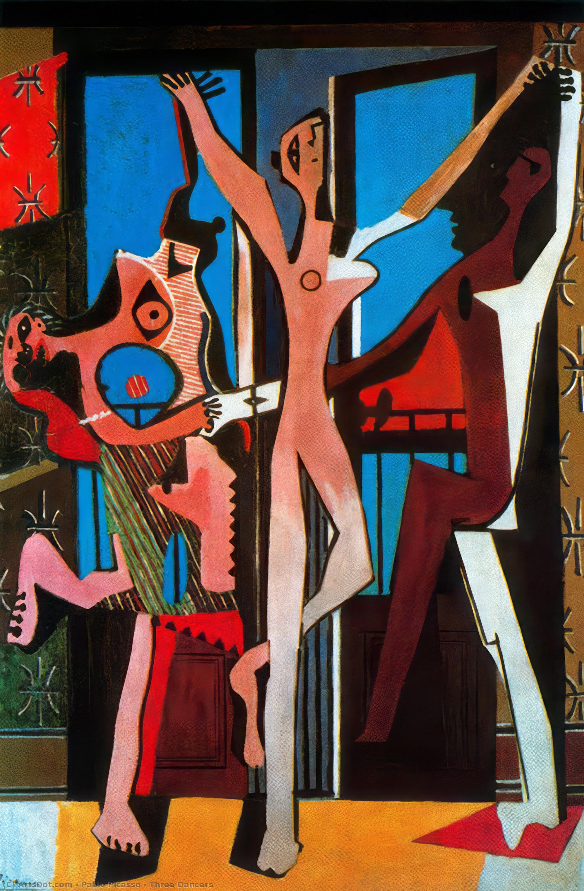 WikiOO.org - Εγκυκλοπαίδεια Καλών Τεχνών - Ζωγραφική, έργα τέχνης Pablo Picasso - Three Dancers