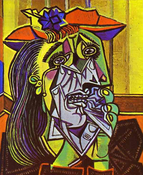 WikiOO.org - Encyclopedia of Fine Arts - Maleri, Artwork Pablo Picasso - Weeping Woman