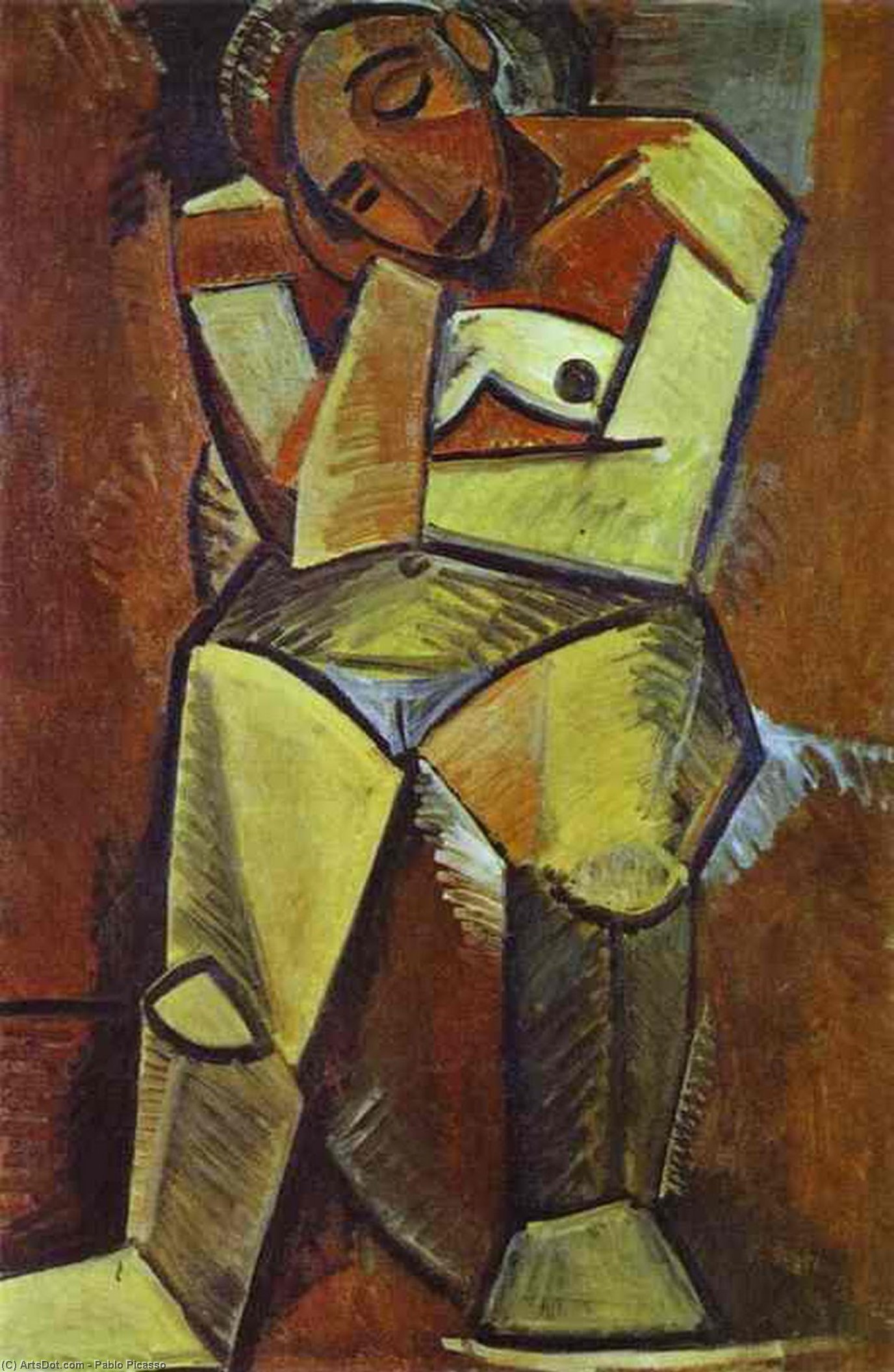 WikiOO.org - Encyclopedia of Fine Arts - Maleri, Artwork Pablo Picasso - Woman Seated