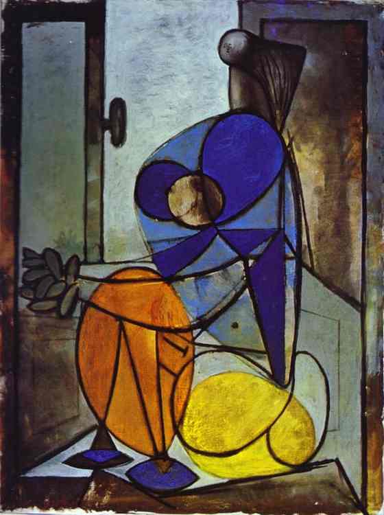 Wikioo.org - สารานุกรมวิจิตรศิลป์ - จิตรกรรม Pablo Picasso - Young Girl in an Armchair