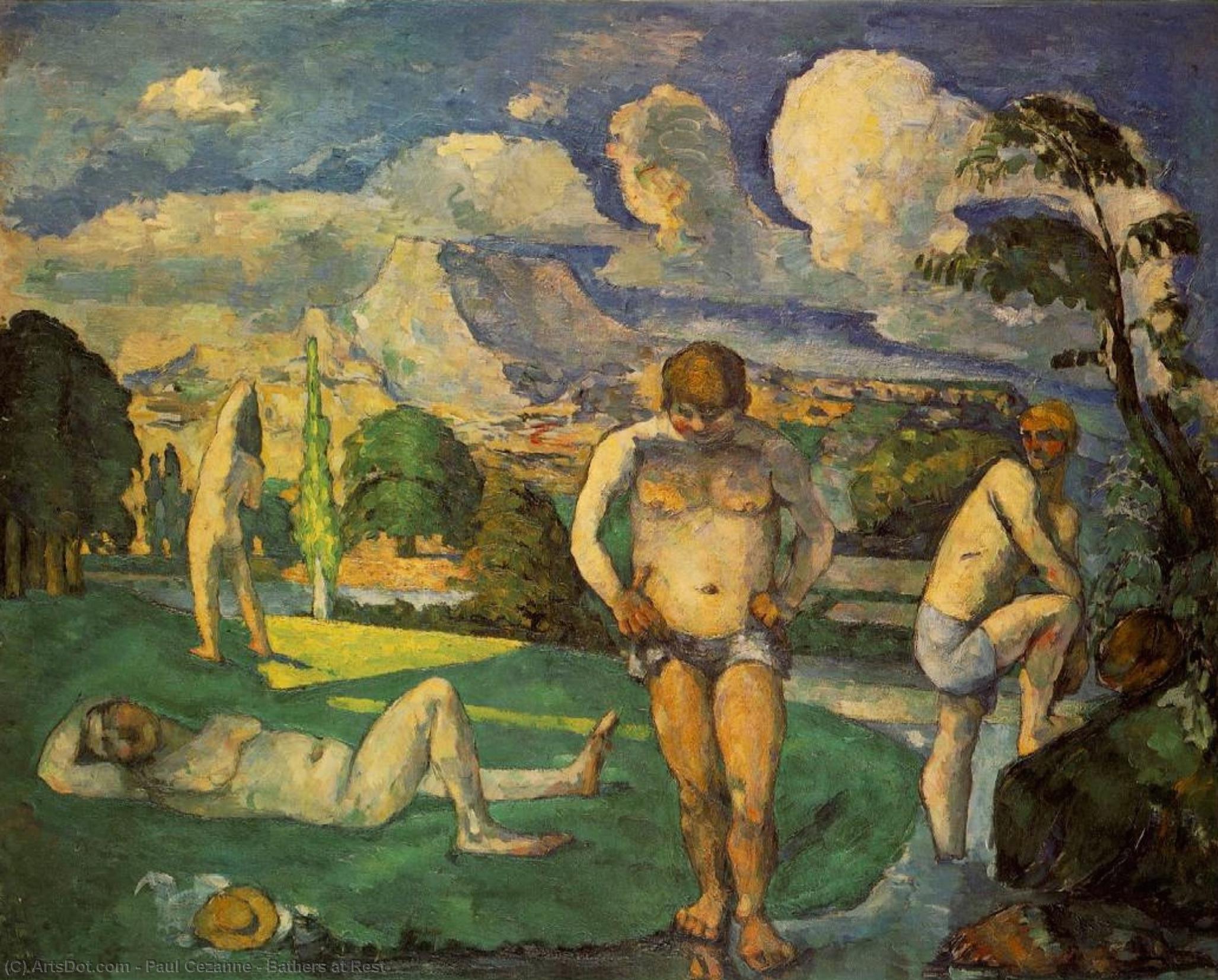 Wikioo.org - Encyklopedia Sztuk Pięknych - Malarstwo, Grafika Paul Cezanne - Bathers at Rest