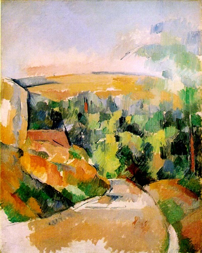 Wikioo.org - สารานุกรมวิจิตรศิลป์ - จิตรกรรม Paul Cezanne - Bend in Road