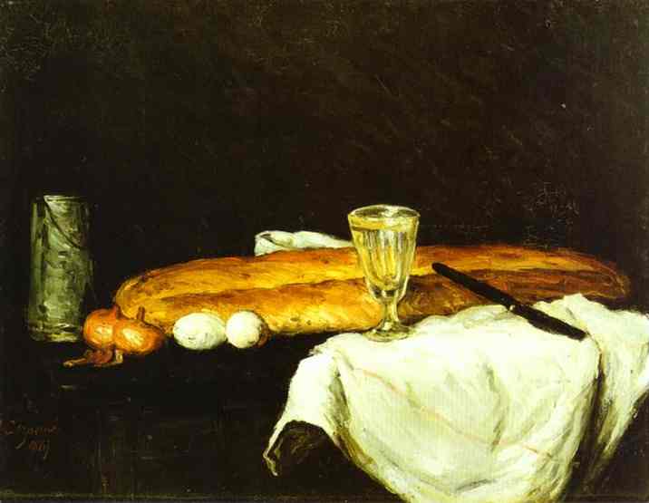 Wikioo.org - The Encyclopedia of Fine Arts - Painting, Artwork by Paul Cezanne - Bread and Eggs