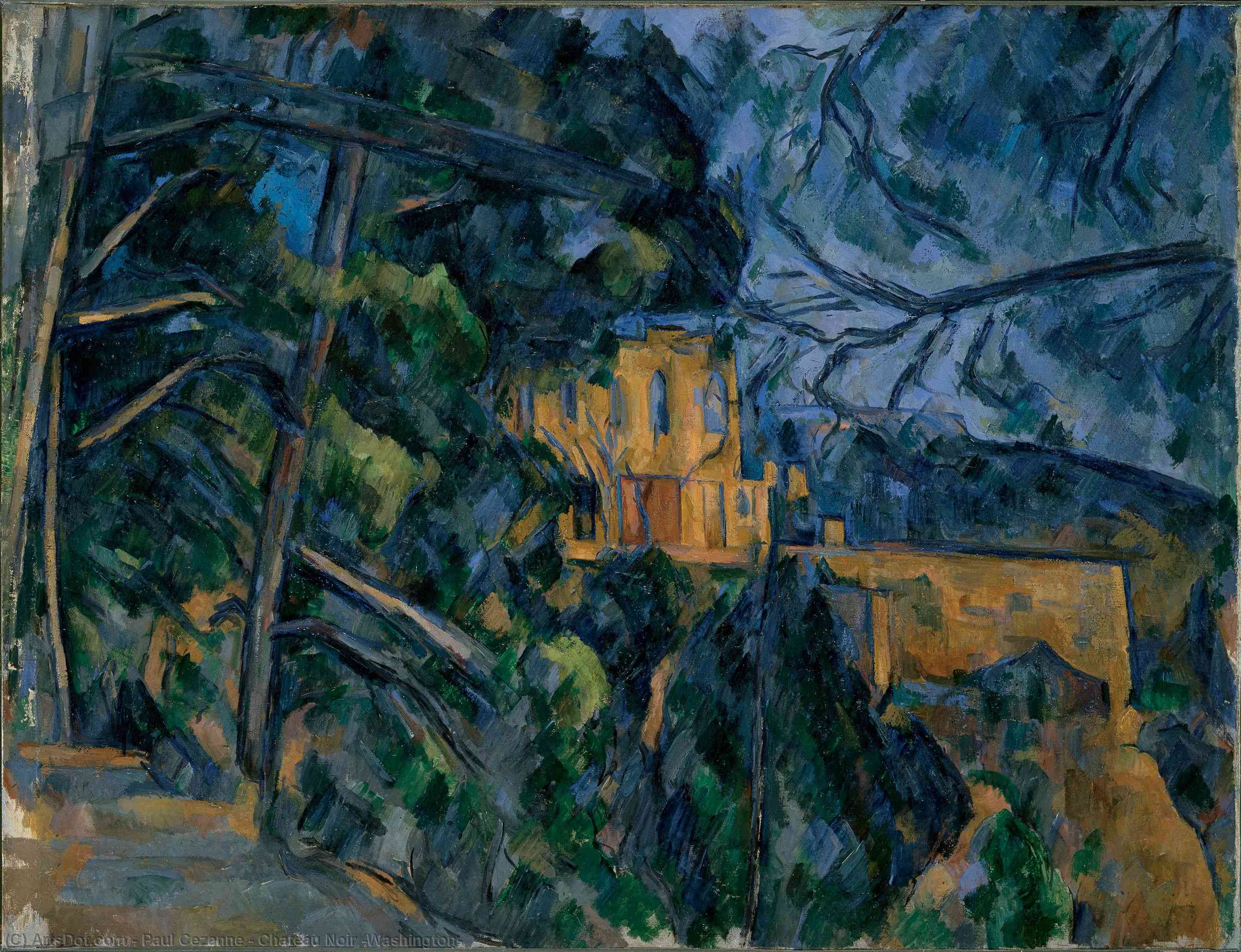 Wikioo.org – L'Encyclopédie des Beaux Arts - Peinture, Oeuvre de Paul Cezanne - château noir ( Washington )