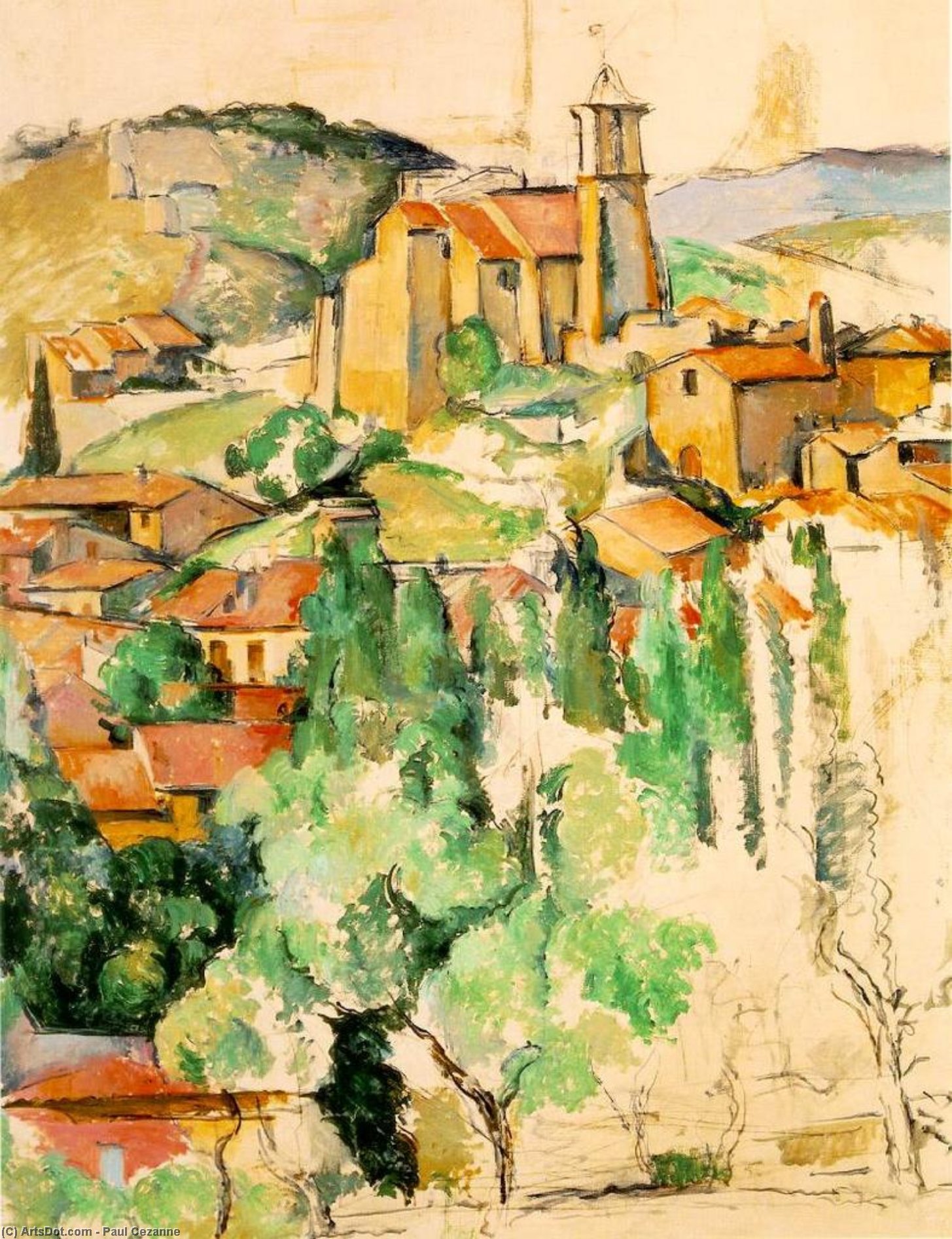 WikiOO.org – 美術百科全書 - 繪畫，作品 Paul Cezanne - 的Gardanne（布鲁克林）