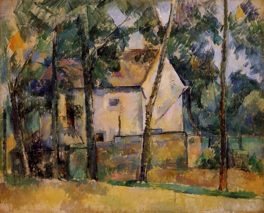 Wikioo.org – L'Enciclopedia delle Belle Arti - Pittura, Opere di Paul Cezanne - Casa e alberi