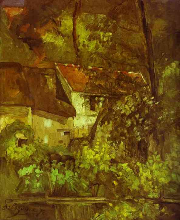 Wikoo.org - موسوعة الفنون الجميلة - اللوحة، العمل الفني Paul Cezanne - House of Père Lacroix