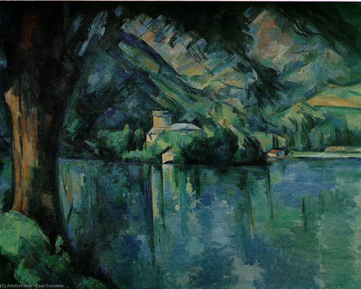 WikiOO.org - Güzel Sanatlar Ansiklopedisi - Resim, Resimler Paul Cezanne - Lake Annecy