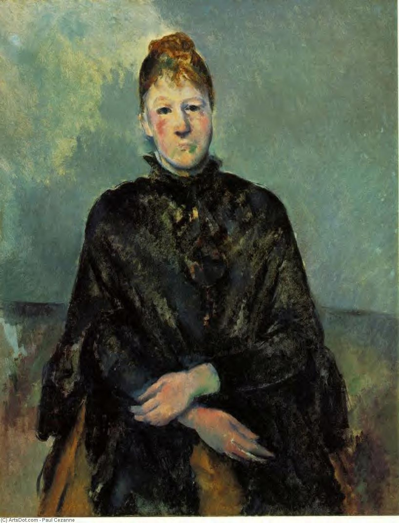 Wikioo.org - The Encyclopedia of Fine Arts - Painting, Artwork by Paul Cezanne - Madame Cezanne (Barnes)