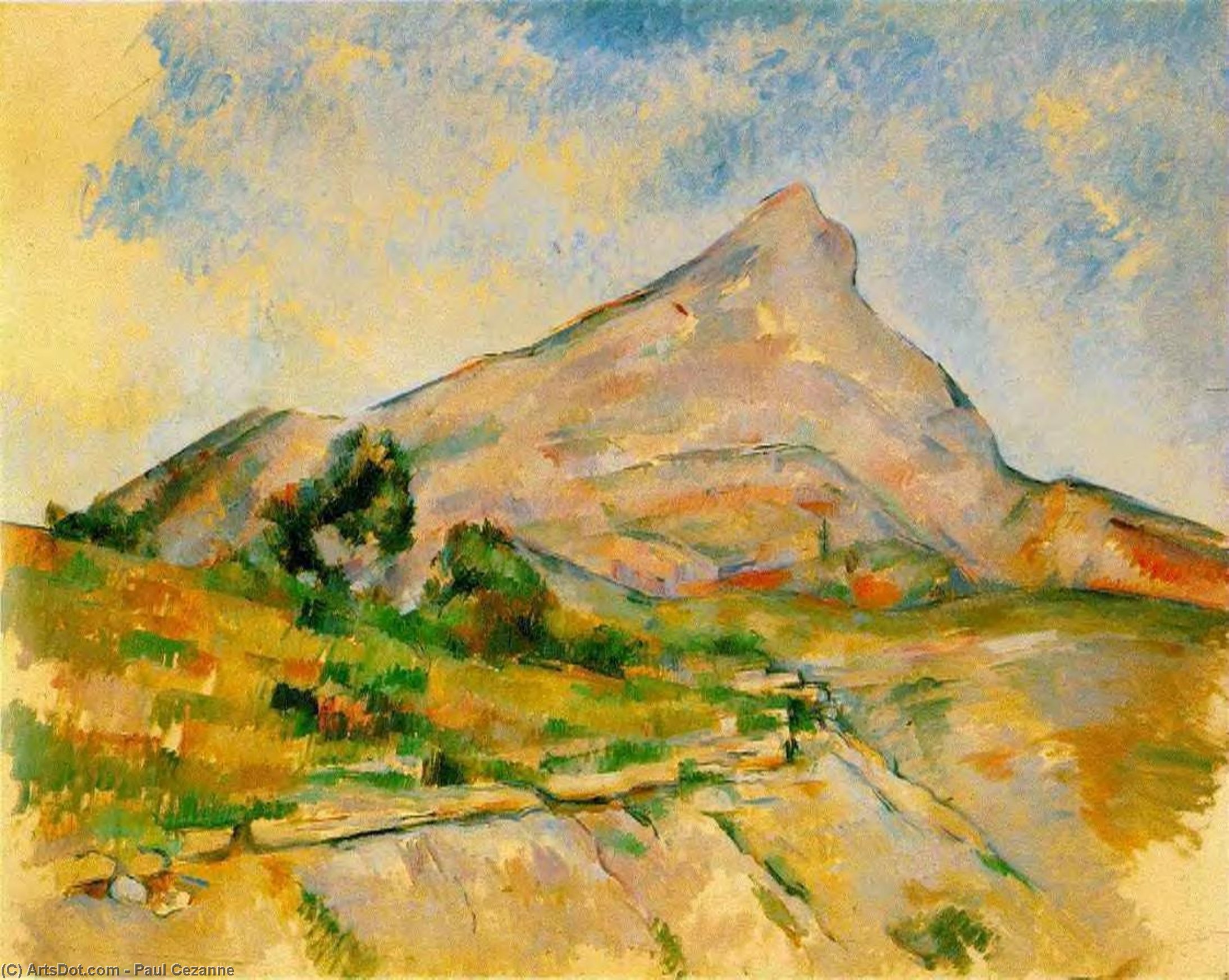 Wikioo.org - สารานุกรมวิจิตรศิลป์ - จิตรกรรม Paul Cezanne - Mont Sainte-Victoire (Hermitage)