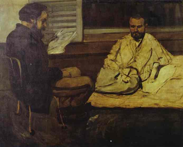 WikiOO.org - Güzel Sanatlar Ansiklopedisi - Resim, Resimler Paul Cezanne - Paul Alexis Reading to Emile Zola