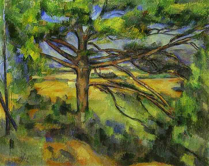 WikiOO.org - 백과 사전 - 회화, 삽화 Paul Cezanne - Pine Tree near Aix