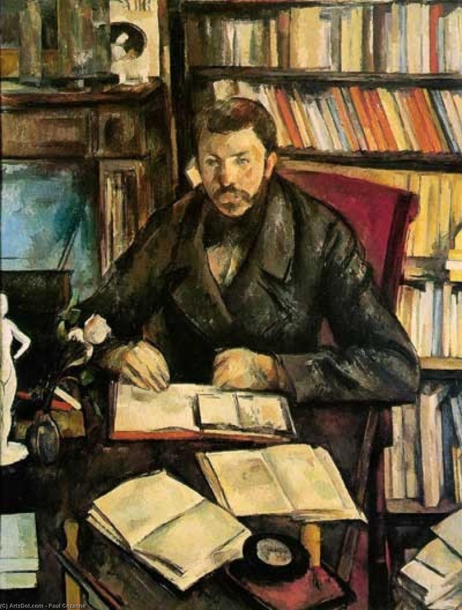 WikiOO.org - Εγκυκλοπαίδεια Καλών Τεχνών - Ζωγραφική, έργα τέχνης Paul Cezanne - Portrait of Gustave Geffroy