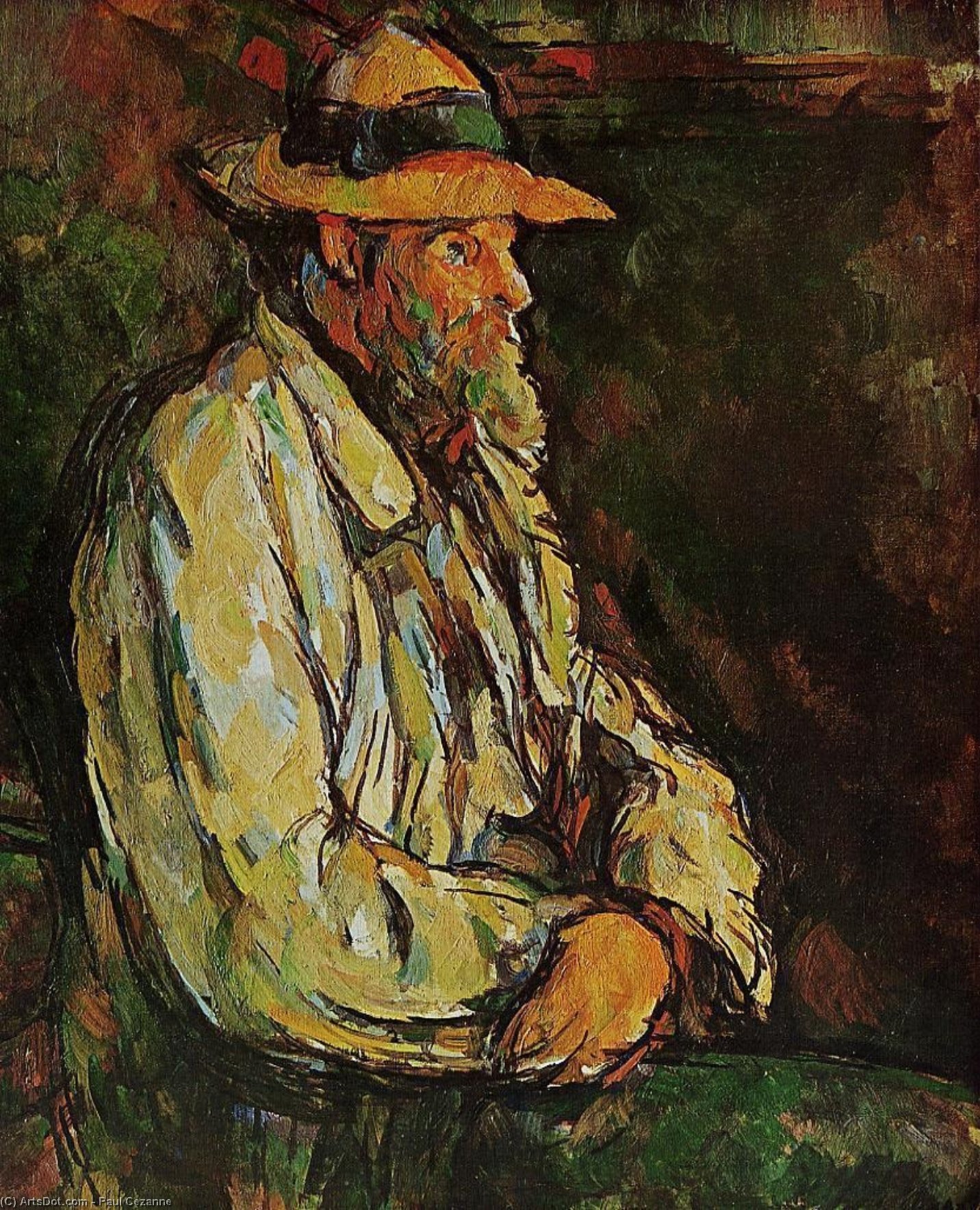 WikiOO.org - Encyclopedia of Fine Arts - Målning, konstverk Paul Cezanne - Portrait of Vallier