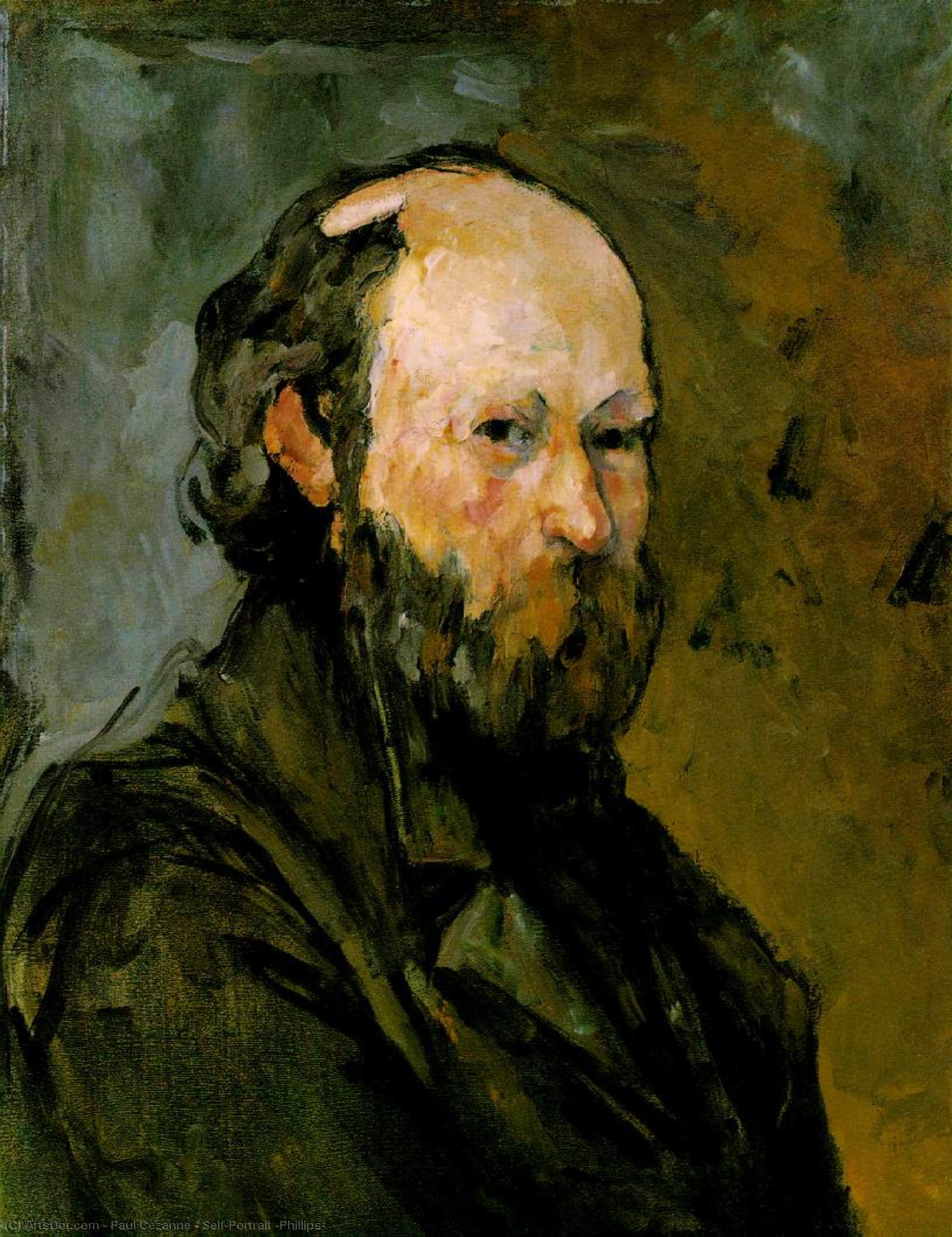 WikiOO.org - Εγκυκλοπαίδεια Καλών Τεχνών - Ζωγραφική, έργα τέχνης Paul Cezanne - Self-Portrait (Phillips)