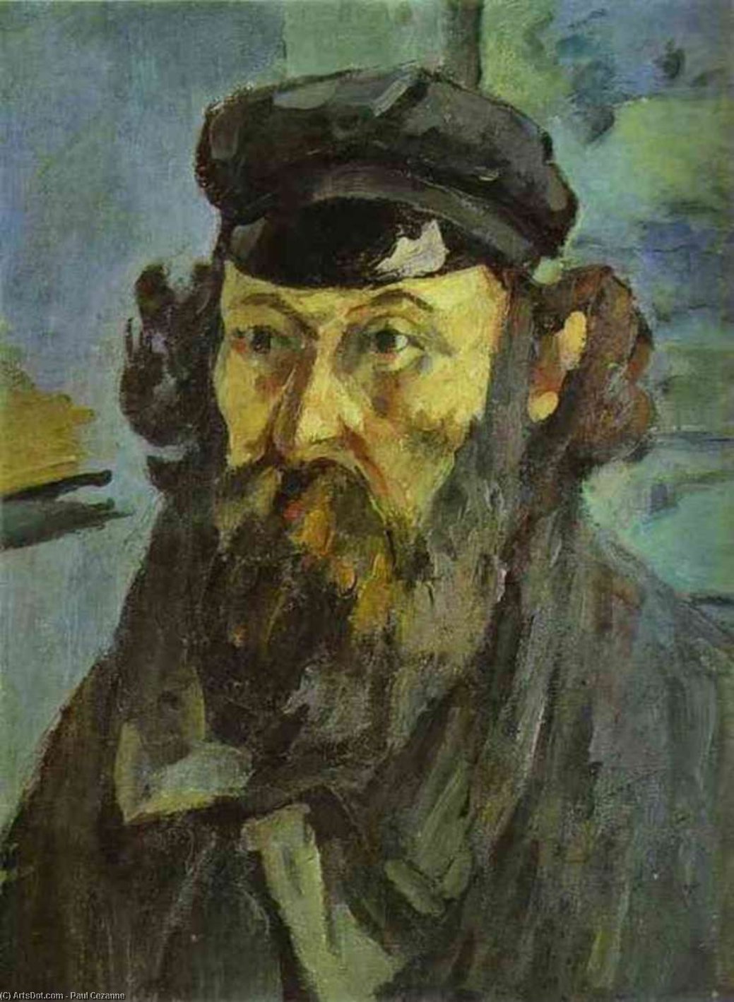 Wikioo.org - สารานุกรมวิจิตรศิลป์ - จิตรกรรม Paul Cezanne - Self-Portrait with a Casquette