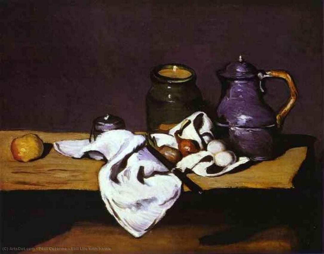 WikiOO.org - אנציקלופדיה לאמנויות יפות - ציור, יצירות אמנות Paul Cezanne - Still Life with Kettle