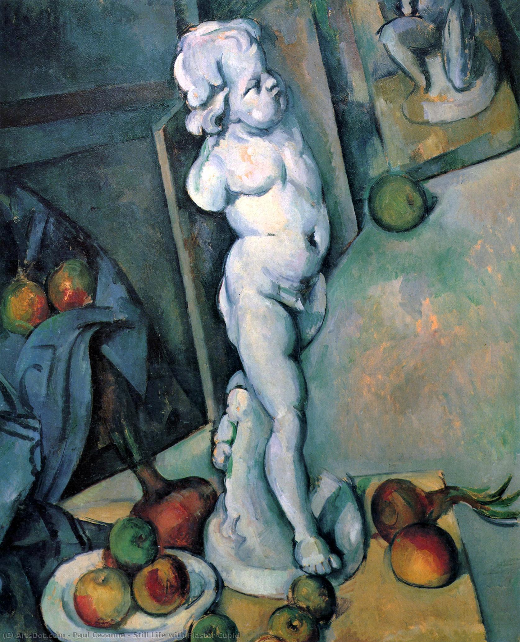 WikiOO.org - Encyclopedia of Fine Arts - Schilderen, Artwork Paul Cezanne - Still Life with Plaster Cupid
