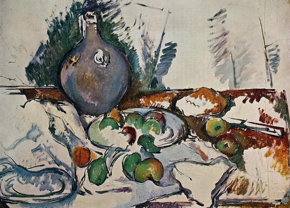 Wikioo.org – La Enciclopedia de las Bellas Artes - Pintura, Obras de arte de Paul Cezanne - bodegón con agua jarra