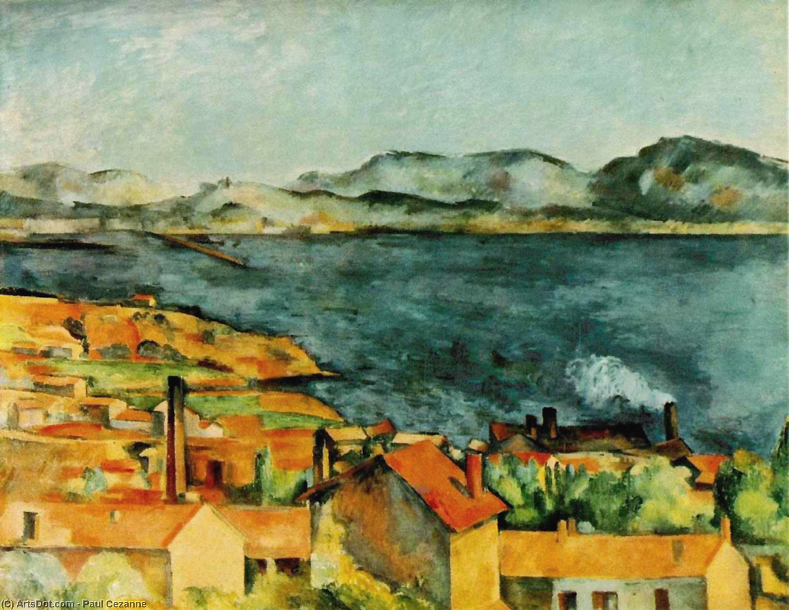 WikiOO.org – 美術百科全書 - 繪畫，作品 Paul Cezanne - 从L 埃斯塔克湾