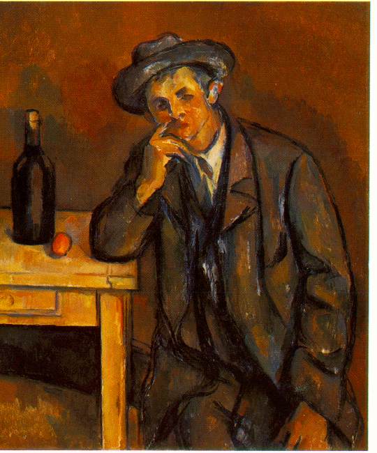 Wikoo.org - موسوعة الفنون الجميلة - اللوحة، العمل الفني Paul Cezanne - The Drinker