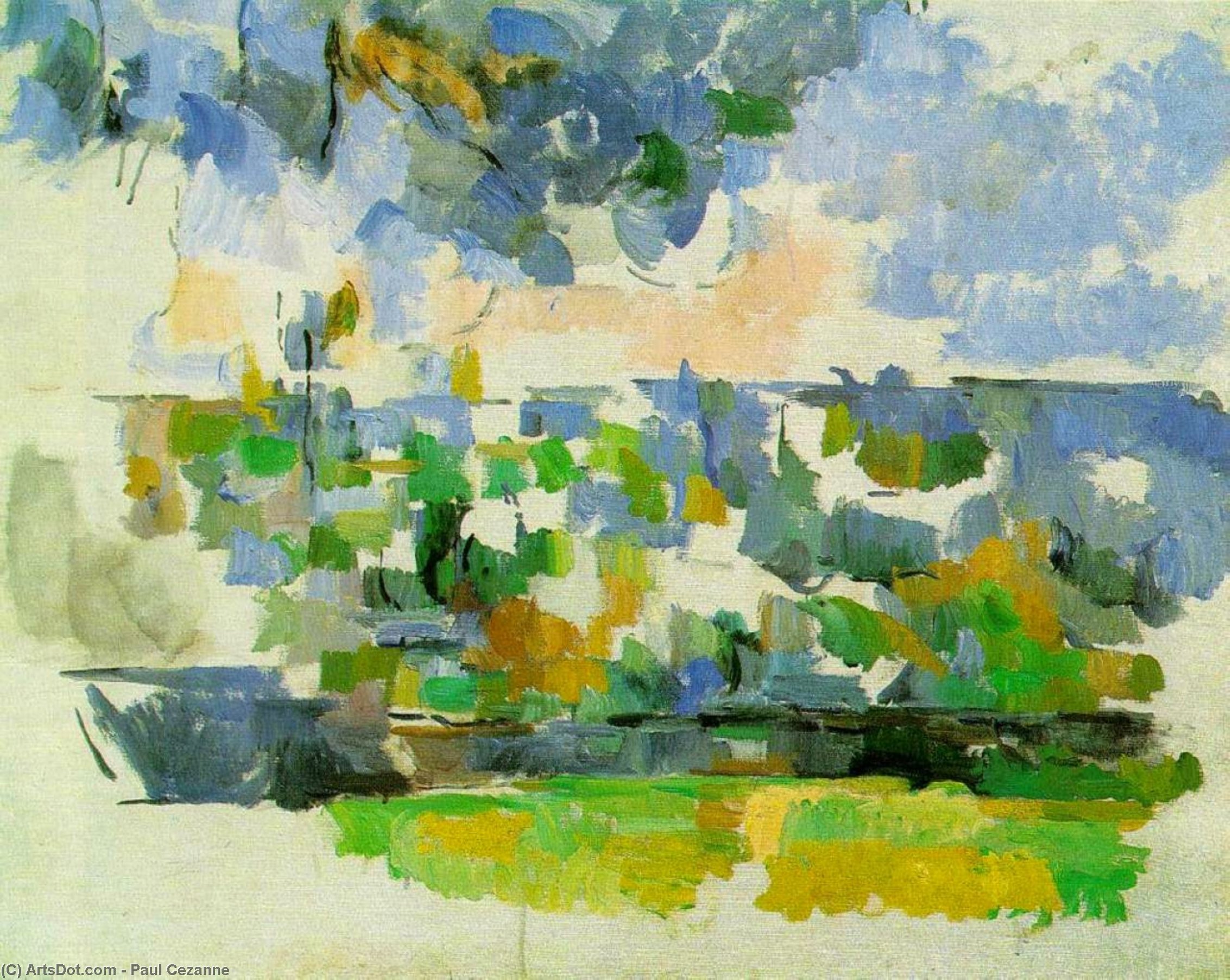 WikiOO.org - אנציקלופדיה לאמנויות יפות - ציור, יצירות אמנות Paul Cezanne - The Garden at Les Lauves