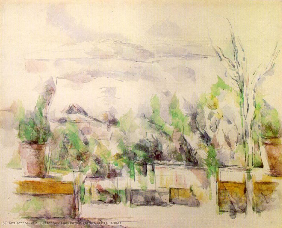 WikiOO.org - Encyclopedia of Fine Arts - Lukisan, Artwork Paul Cezanne - The Garden Terrace at Les Lauves
