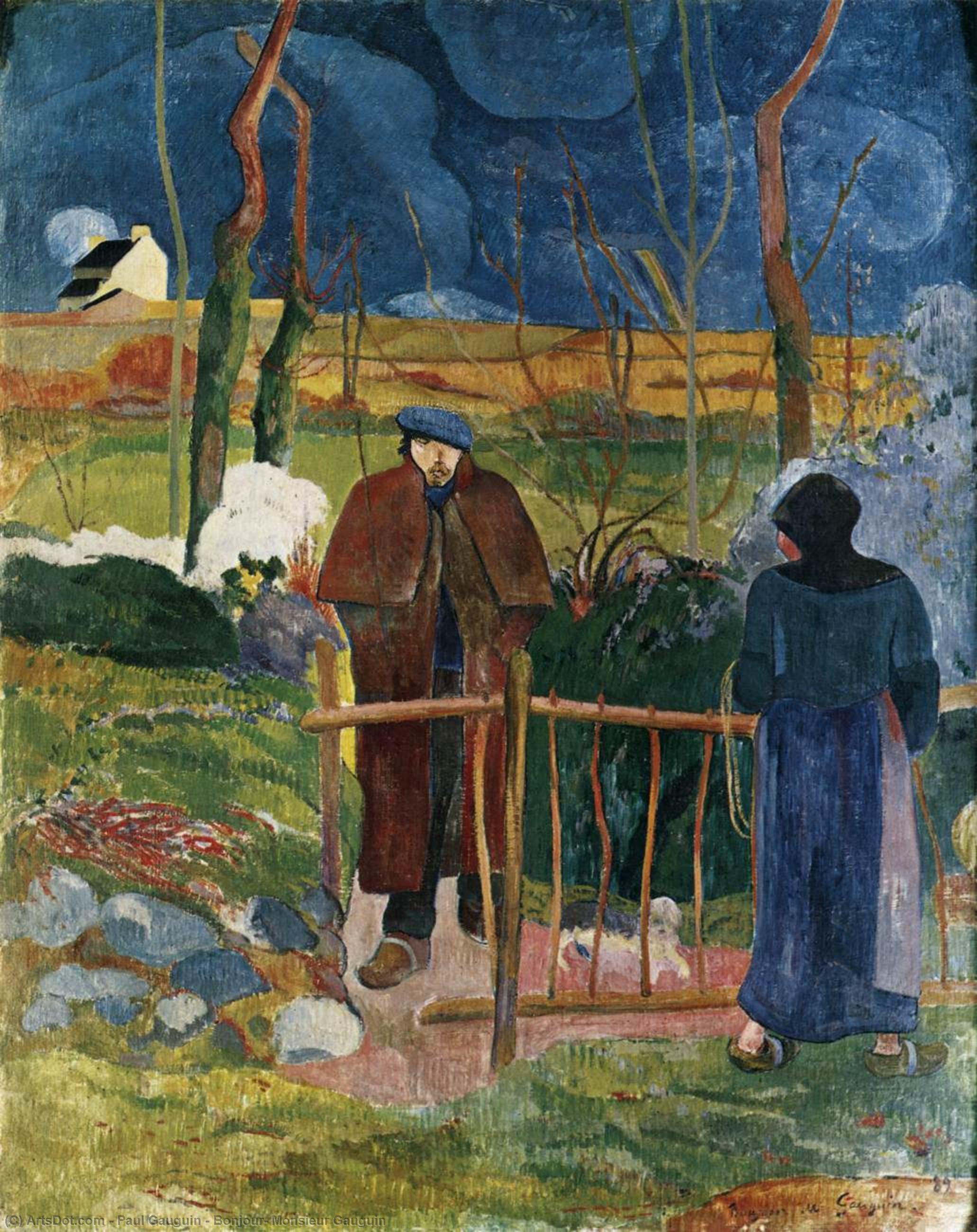 Wikioo.org – L'Encyclopédie des Beaux Arts - Peinture, Oeuvre de Paul Gauguin - Bonjour , Monsieur Gauguin