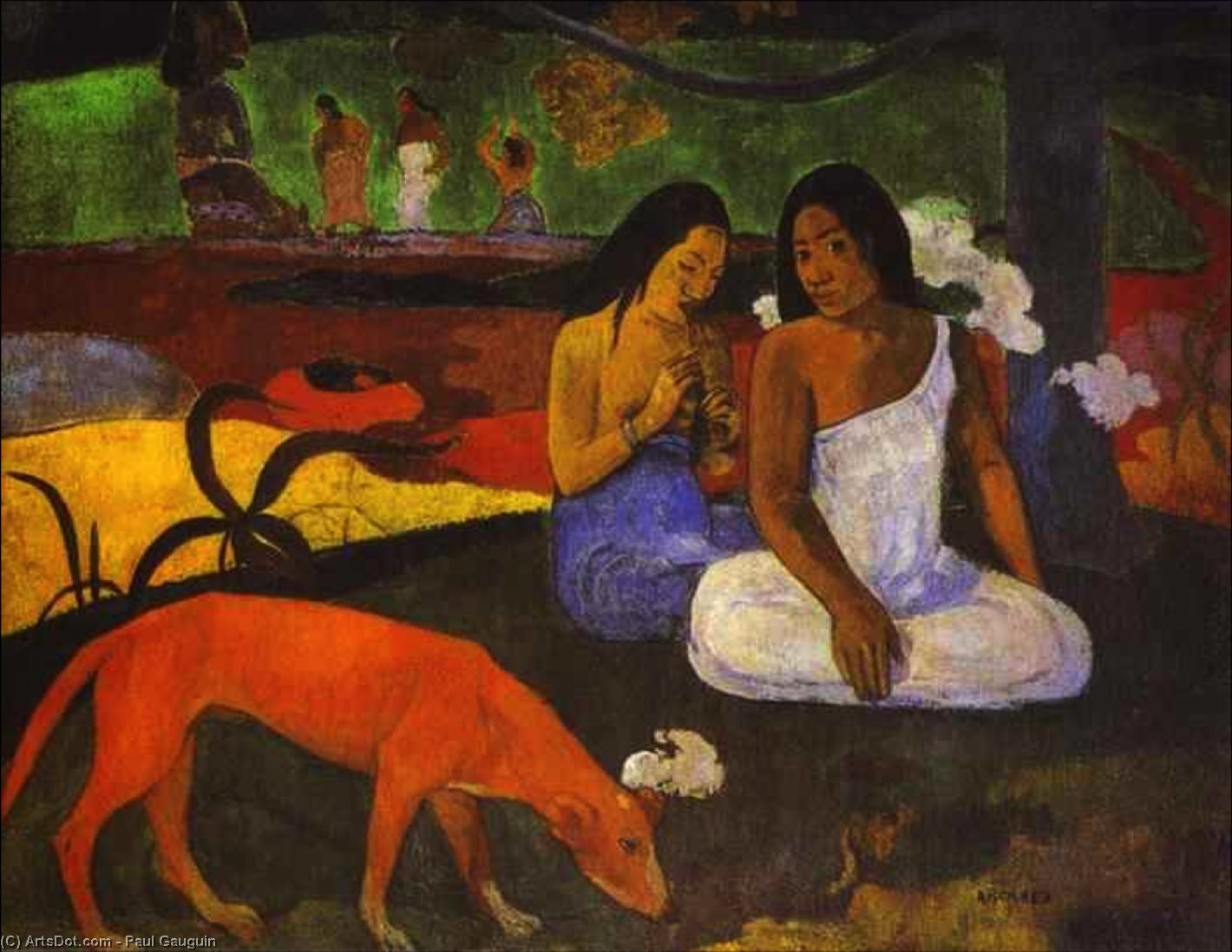 WikiOO.org - 百科事典 - 絵画、アートワーク Paul Gauguin - Joyeuseté ( Arearea )