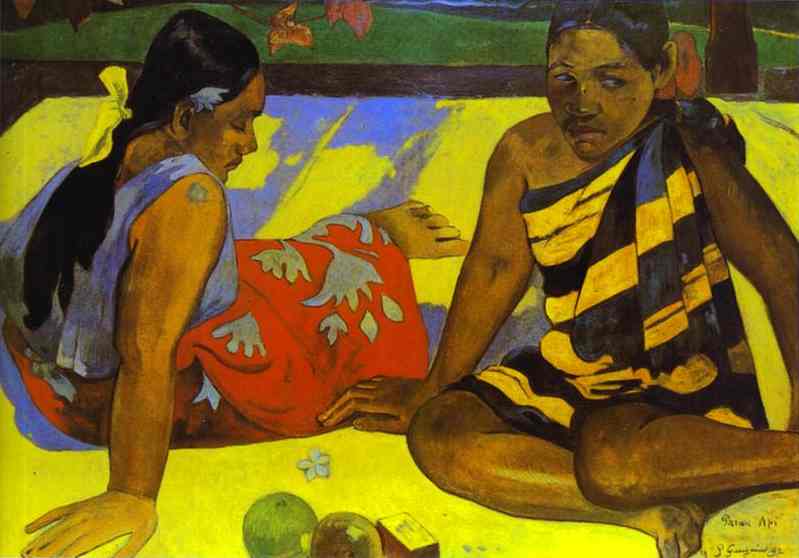 Wikioo.org - Encyklopedia Sztuk Pięknych - Malarstwo, Grafika Paul Gauguin - Parau Api (What's New)