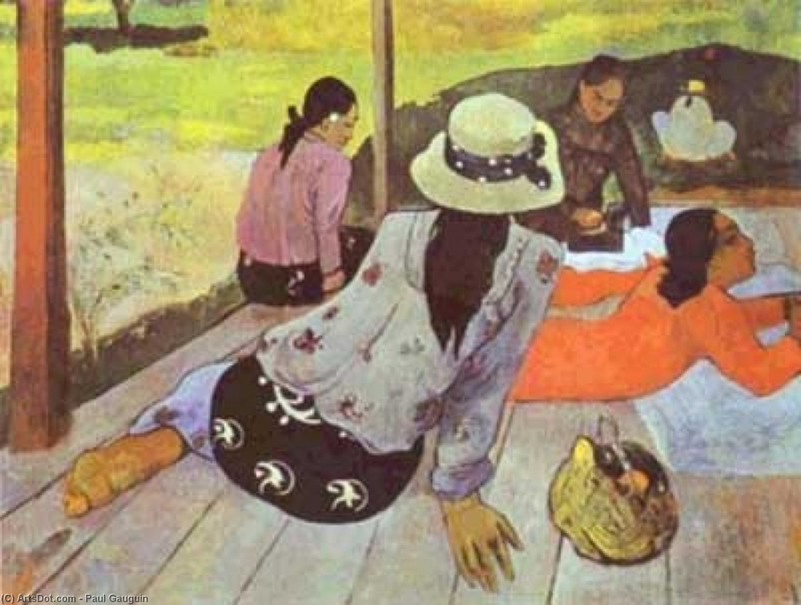 WikiOO.org - Güzel Sanatlar Ansiklopedisi - Resim, Resimler Paul Gauguin - Siesta