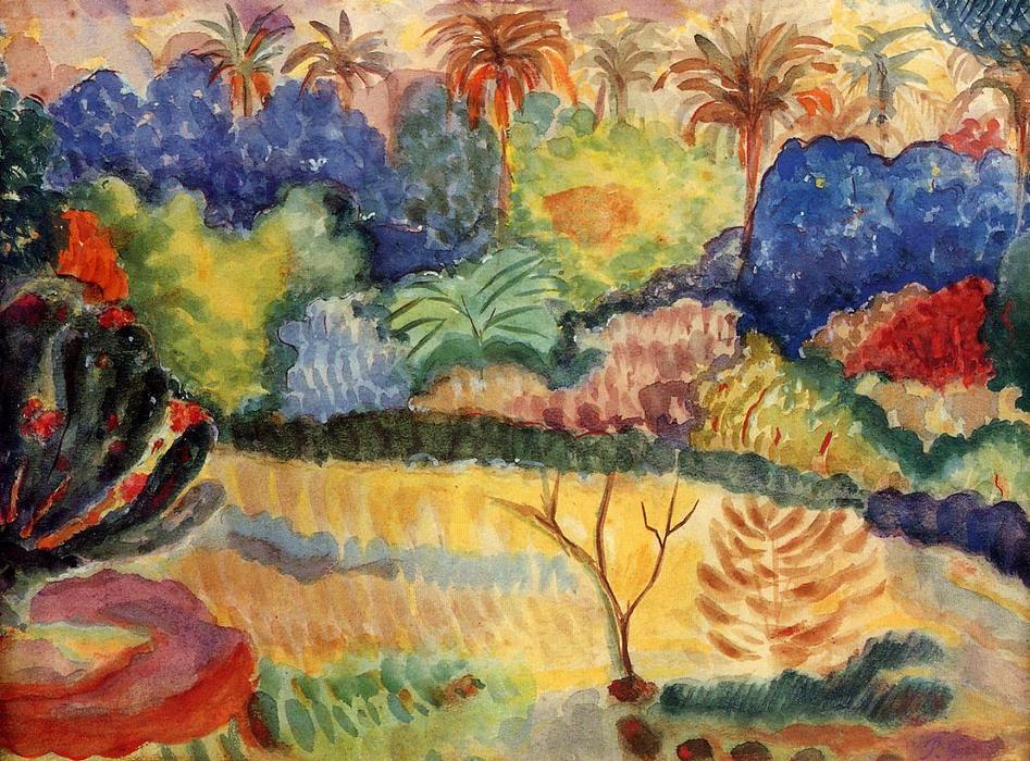 WikiOO.org - Encyclopedia of Fine Arts - Lukisan, Artwork Paul Gauguin - Tahitian landscape