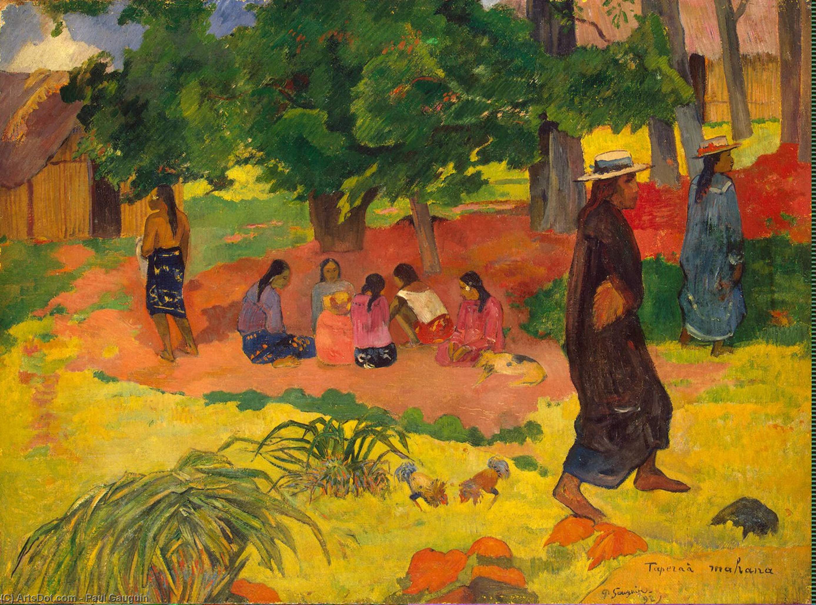 WikiOO.org - Encyclopedia of Fine Arts - Maleri, Artwork Paul Gauguin - Taperaa Mahana