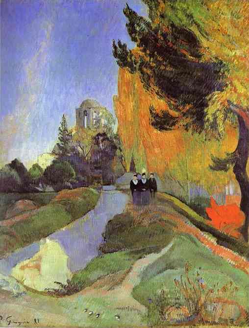 WikiOO.org - Εγκυκλοπαίδεια Καλών Τεχνών - Ζωγραφική, έργα τέχνης Paul Gauguin - The Alyscamps