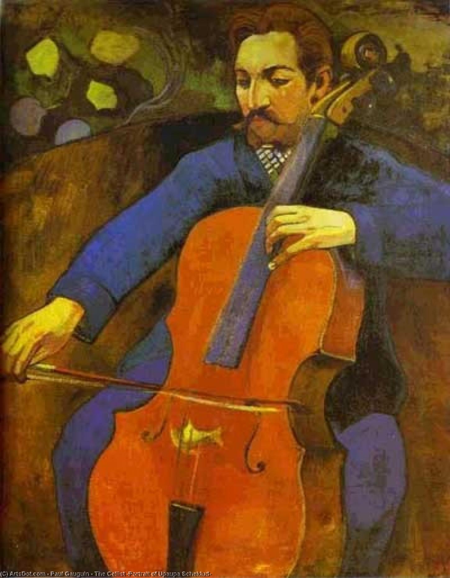 Wikioo.org - Encyklopedia Sztuk Pięknych - Malarstwo, Grafika Paul Gauguin - The Cellist (Portrait of Upaupa Scheklud)