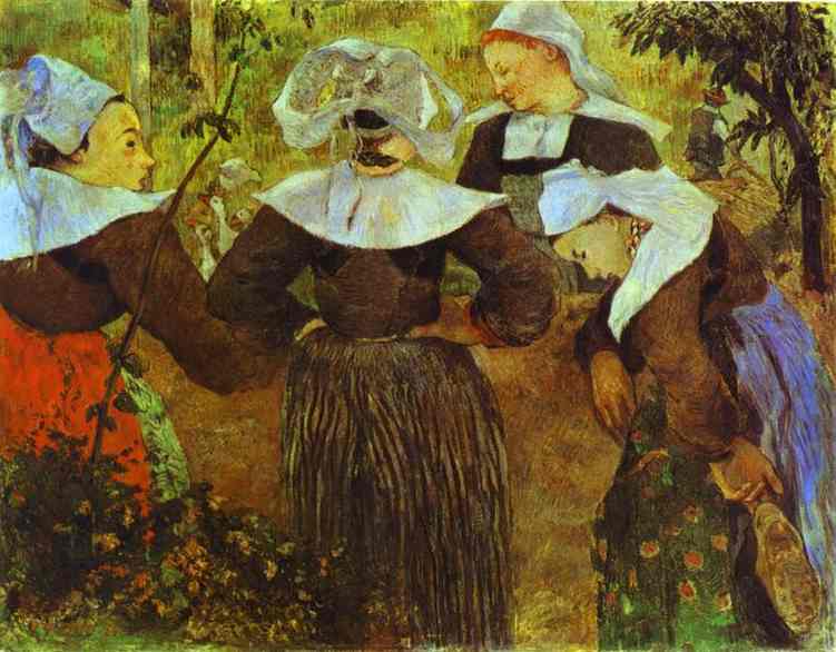 WikiOO.org - Enciclopedia of Fine Arts - Pictura, lucrări de artă Paul Gauguin - The Four Breton Girls