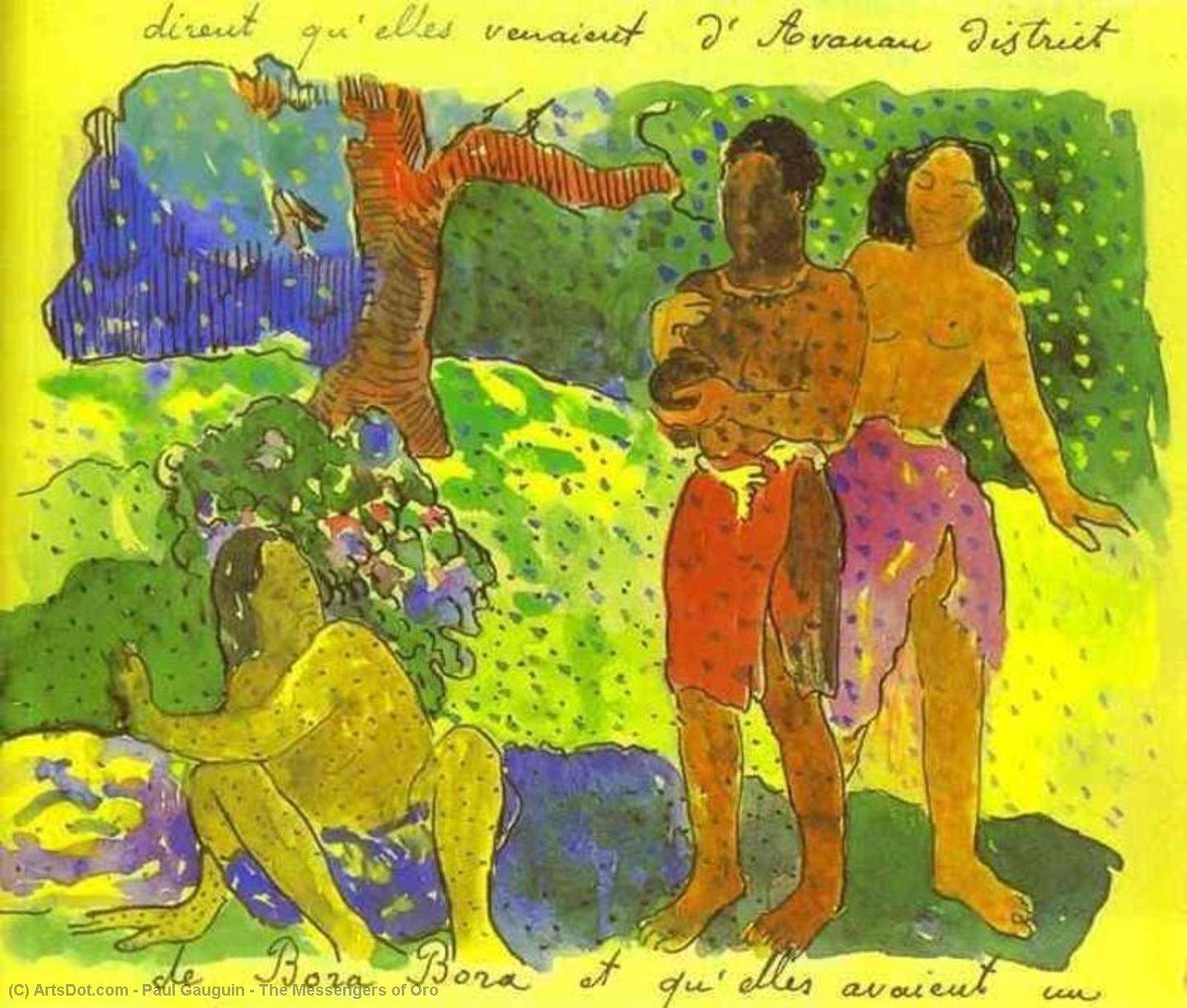 Wikioo.org - The Encyclopedia of Fine Arts - Painting, Artwork by Paul Gauguin - The Messengers of Oro