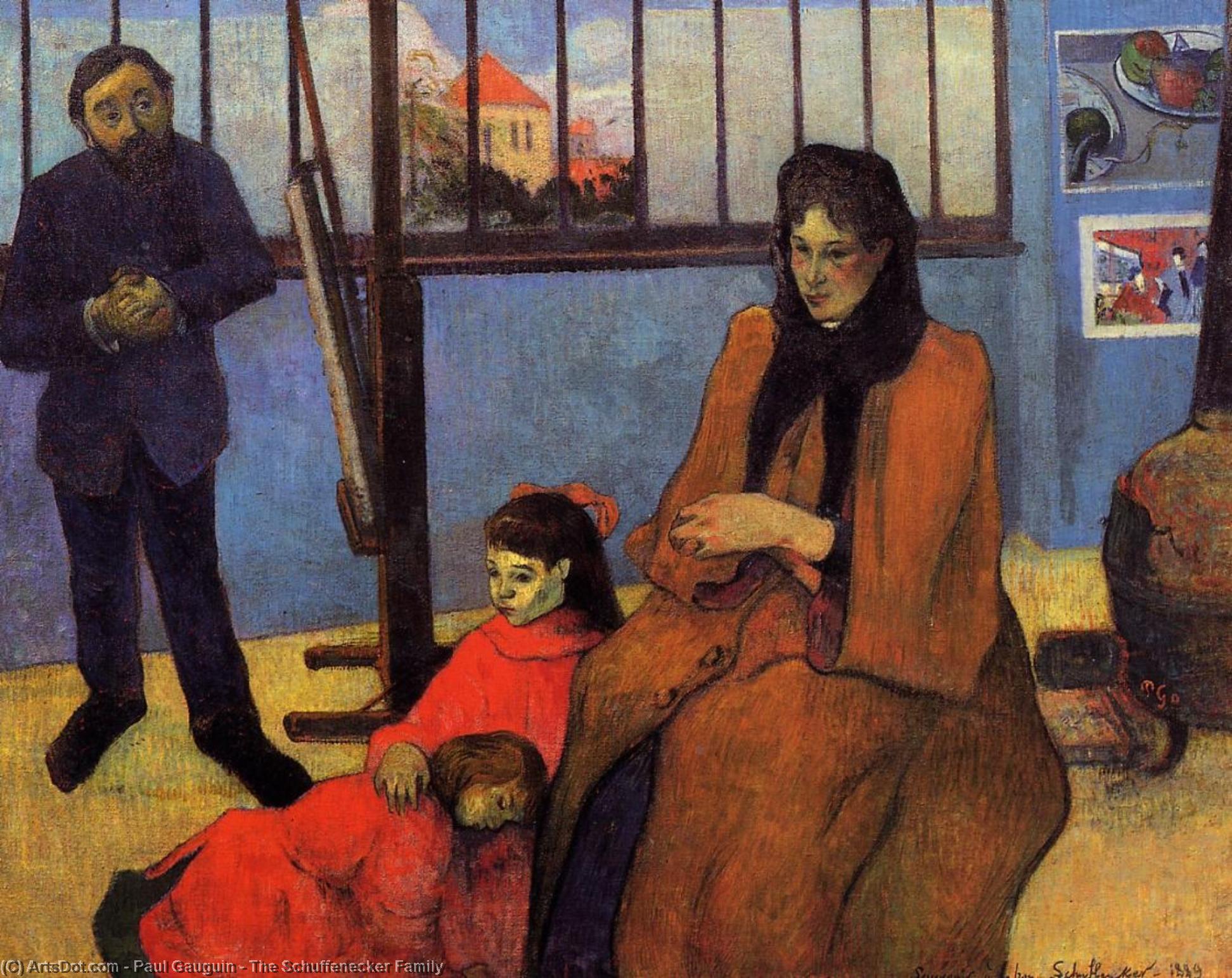 Wikioo.org - Die Enzyklopädie bildender Kunst - Malerei, Kunstwerk von Paul Gauguin - Die Schuffenecker Familie