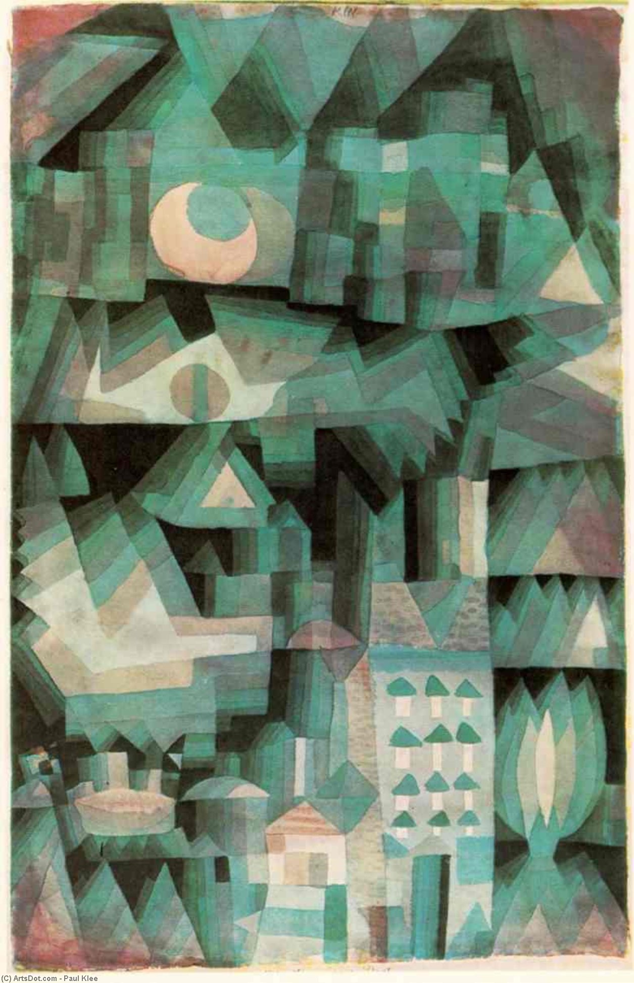 Wikioo.org - The Encyclopedia of Fine Arts - Painting, Artwork by Paul Klee - Dream City